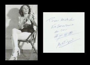 Mistigri (1927-2015) - Chanteuse - Page de livre d'or dédicacée - Paris 1984 - Picture 1 of 3