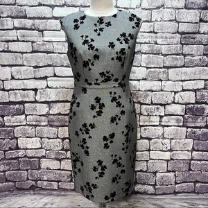 Ann Taylor Black & Gray Sleeveless Dress Size 8P - Picture 1 of 10