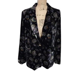 Rachel Zoe Floral Velvet Blazer Jacket, Elegant Occasion, Party, Special Event - Picture 1 of 6