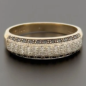 9ct Yellow Gold 0.25ct Diamond Cluster Ring Size P Hallmarked - Picture 1 of 10
