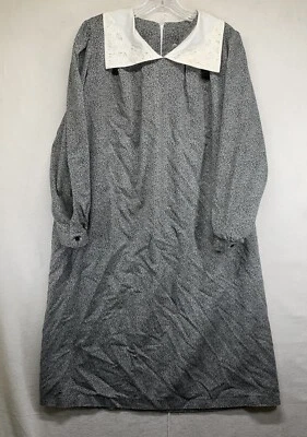 Wednesday Addams Goth Women’s Dress Vintage White Collar Made In USA Size 9/10 - Image 1 of 4