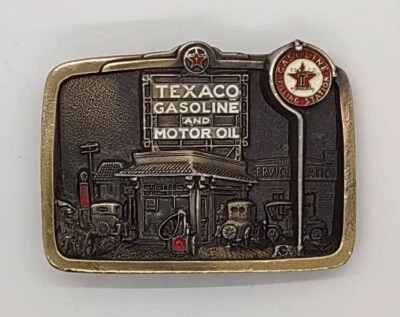 Hebilla de cinturón de aceite Texaco vintage Foto 1 de 4