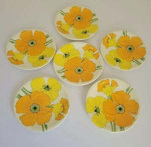 Juego de 6 platillos Poppy Trail de Metlox hechos en California - Imagen 1 de 5
