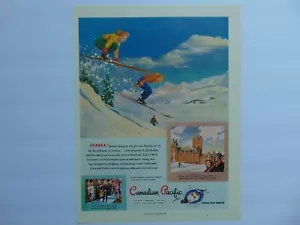 1947 VIAGGI CANADA Con PACIFICO CANADESE pubblicità stampa artistica d'epoca - Foto 1 di 1