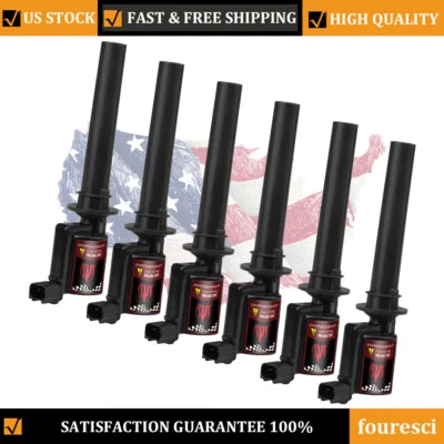 Juego de 6 bobinas de encendido V6 de 3,0 L Mercury Mariner 2005-2008 DG500 FD502 Foto 1 de 4