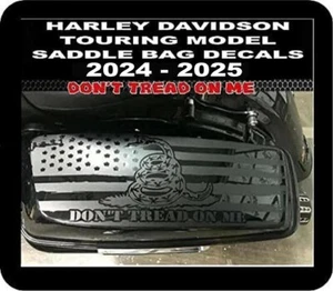 CBCDecals- Saddlebag Lid Don't Tread On Me Flag Decals  for 24-25 Harley - Bild 1 von 20
