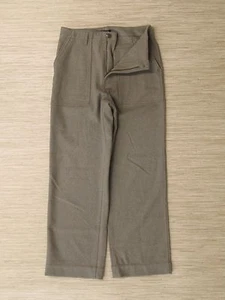 J Crew Green 100% Wool Pants Women's Size 4 Flat Front Zipper Fly Casual Pants - Picture 1 of 3
