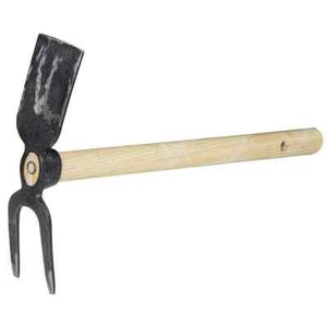 Mini Hacke 2-zinkig 450mm für Hochbeete Grubber Hacken Gartenhacke TOP Terrasse - Bild 1 von 5