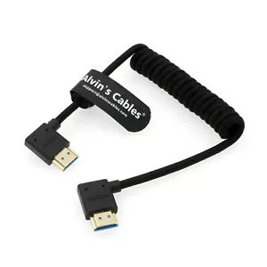 8K 2.1 HDMI High Speed Left Angle to Left Angle HDMI Braided Cable for Atomos - Picture 1 of 3