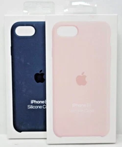 Custodia in silicone Apple per Apple iPhone 7/8/SE 2a e 3a generazione rosa gesso blu abisso - Foto 1 di 3