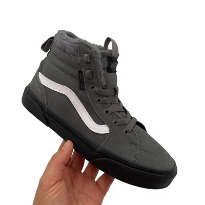 Vans Filmore Youth Boys Suede High-Top Lined Sneaker Size 5 Gray Water Resistant - Image 1 of 4