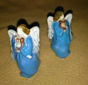 Vintage 1983 Avon Candle Hugger or Napkin Holder Ceramic Heavenly Angels - Picture 1 of 5