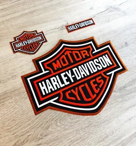 PACK Patch HARLEY Davidson motorcycles XXL Bar and Shield écusson thermocollant - Foto 1 di 6