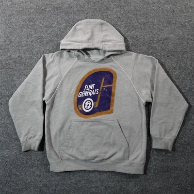 Sudadera con Capucha Vintage Flint Generals Adulto XS Gris Michigan Hockey Sudadera Años 90 11779 Foto 1 de 4