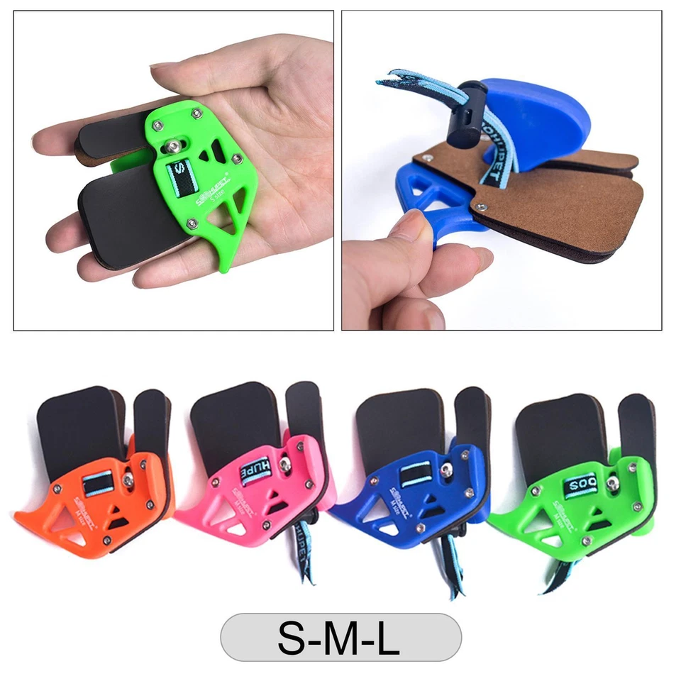 Leather Bow Finger Tab Hunting Right Hand Finger Protector Gear For Beginner - Image 1 of 1