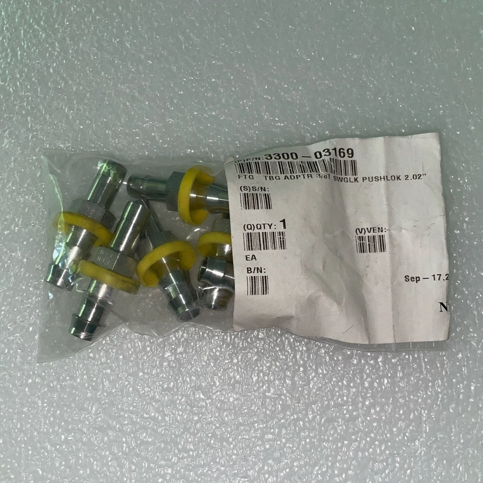 Adaptador de montaje de tubería 7 Swagelok Pushlok 3/8T, AMAT 3300-03169 ¡NUEVO! Foto 1 de 1