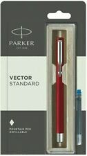 Parker Vector Standard CT Fountain Pen (Black Body 1 Blue Ink Cartridge)