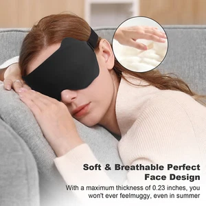 2 Stück 3D Schlaf Verdunkelung Augenpads Augenschutz Augenbedeckung Schlafmittel Lüften USA - Bild 1 von 13