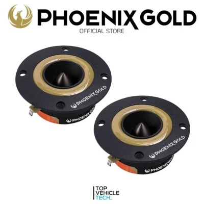 225 WATT 3.6" BULLET TWEETERS PHOENIX GOLD ZPRO36 TITANIUM DIAPHRAGM PRO CAR AUD - Image 1 of 4