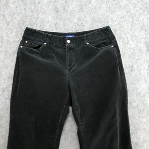 Dockers Pants Womens Size 12 Black Corduroy Boot Leg Classic Stretch 5 Pocket - Picture 1 of 12