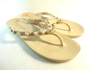 Juicy Couture Women Shoes sandals Beige Flip Flops Size 7 SKU 12206 - Picture 1 of 5
