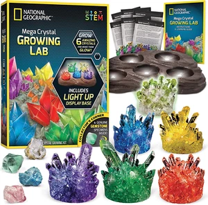 Mega Crystal Growing Kit - Grow 6 Crystals, Science Experiment for Kids 8-12 - Picture 1 of 12