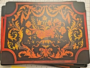 8 Lady Clare Autumnal Hard Board Placemats Set of 15 x 11.5 in Flannel Back - Picture 1 of 4