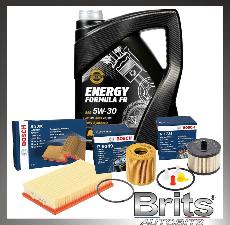 SERVICE KIT for VOLVO V50 (MW) 2.0 D - BOSCH OIL AIR FUEL FILTERS & OIL 2004-07 - Image 1 of 4