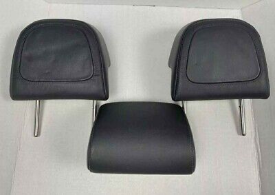 VW Golf Gti Black Leather REAR SET Of 3 THREE Leather Headrests Genuine OEM For  • 126.19€