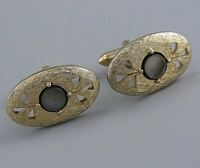 Gemelos de madreperla malva vintage para hombre bisutería S78 Foto 1 de 4