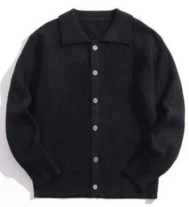 Mens Cardigan Sweater Comfy Outwear Knit Casual Long Sleeve Winter Big 2XL - Picture 1 of 7