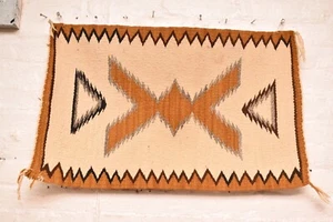 Antiker Navajo Teppich Indianer Indianer Vintage Webart 30x18 Textil - Bild 1 von 7