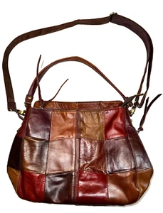 Cobbler Legend Leather Purse Multicolor Patchwork Bag Crossbody Shoulder Purse - Picture 1 of 15
