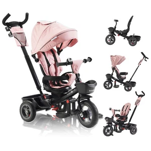 FableKids® Dreirad 5in1 Kinderdreirad Kinder Lenkstange Fahrrad Baby Kinderwagen - Bild 1 von 12