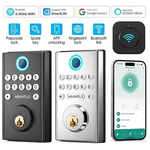 Cerradura de puerta inteligente WiFi con huella digital biométrica entrada sin llave cerrojo Bluetooth APP - Imagen 1 de 13