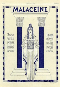 "CRÊME MALACEÏNE" Annonce originale entoilée L'ILLUSTRATION 03/09/1921 - Picture 1 of 1