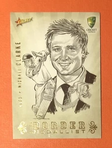 MICHAEL CLARKE .. 2005 ALLAN BORDER MEDALLIST … Sketch Card .. 2008 Select - Picture 1 of 2