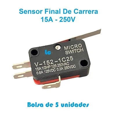 Micro Interruptor - Sensor Final De Carrera - 15A - 250V - Micro Switch - M028 - Imagen 1 de 3