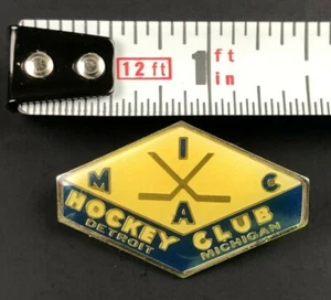 Vintage EISHOCKEY Club Detroit MI ANSTECKNADEL Emaille Metall Pinback Logo Sport  - Bild 1 von 3