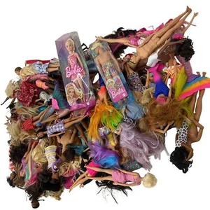 25 lbs LOT Mixed Loose Preowned Mattel Barbie & Others Fashion Play Dolls - Picture 1 of 10