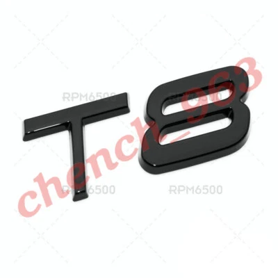 Tapa del maletero trasero para Volvo T8 letra logotipo placa de identificación emblema deportivo negro brillante Foto 1 de 4