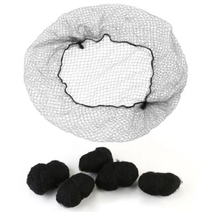 Invisible Hairnet Black Hairnets Thin Womens Miss Flight Attendant - Picture 1 of 12