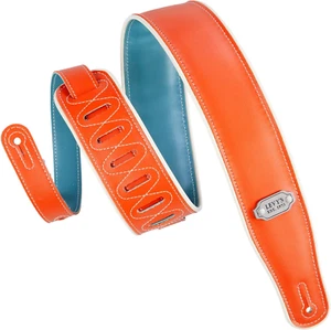 Leathers Vinyl Guitar Strap, 2.75-Inch Wide, Orange/Teal - Picture 1 of 5