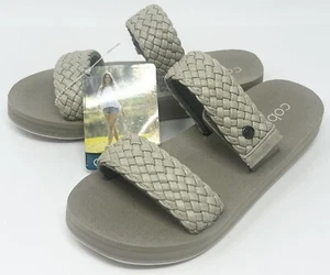 Cobian Braided Bounce Sandal Slides Beige Women's Size 6 or 7 NEW - Picture 1 of 5