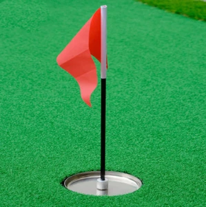 Acero Inoxidable Agujero de Golf Taza Bandera Exterior Golf Entrenador Pelota Agujero Bandera Taza Kit - Imagen 1 de 4