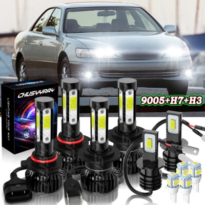 For 1997 Lexus ES300 1998-2003 6X LED Headlight Hi/Lo Beam Bulbs Fog Light Kit - Image 1 of 4