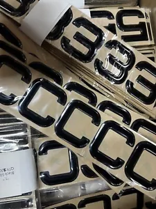 Gel Domed Black 50mm Metro NI Number Plate Digits x350 Starter pack - Picture 1 of 1