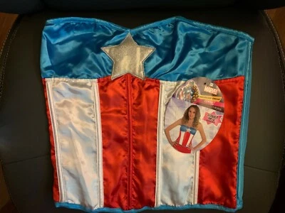 Nuevo con etiquetas Corsé Sexy Bustier American Dream Marvel Para Mujer Mediano/Grande Foto 1 de 2