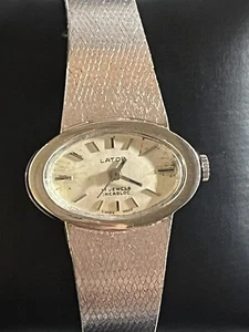 Vintage Lator Watch - White Gold Plated,Swiss Made - Mechanical (Manual) Working - Picture 1 of 10