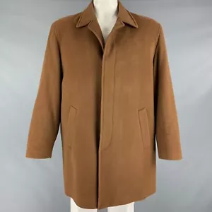 SAKS FIFTH AVENUE Size 48 Tan Wool Cashmere Coat - Picture 1 of 9